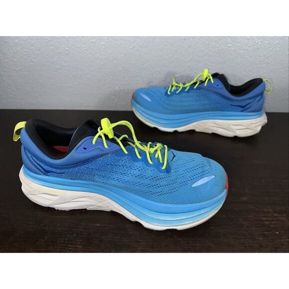 Hoka One Bondi 8 Men's Size 11 D Running Shoes Virtual Blue Swim Day 1123202 VSW - Picture 9 of 12